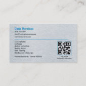 Carte de visite métallique Code QR Chauffage Clima (Dos)