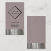 Carte De Visite Métallique | Cuir (Devant / Derrière)