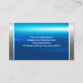 Carte De Visite Métallique d'argent bleu | Semi-camion (Dos)