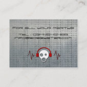 Carte de visite métallique de bande dessinée (Dos)