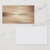 Carte de visite métallique de bronze (Devant / Derrière)