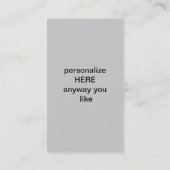 Carte de visite métallique de fausse pierre de (Dos)