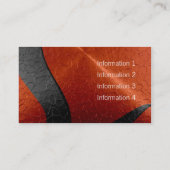 Carte De Visite Métallique de luxe noir et orange (Dos)
