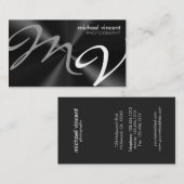 Carte de visite métallique de photographe de (Devant / Derrière)