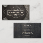 Carte de visite métallique de recyclage des déchet (Devant / Derrière)