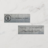 Carte de visite métallique d'icône fraîche du DJ (Devant / Derrière)