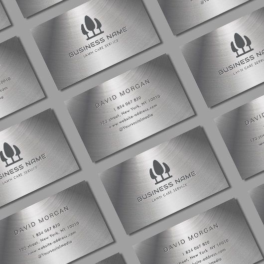 Carte de visite métallique du service d'entretien