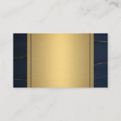 Carte de visite métallique en cuir bleu (Dos)