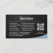 Carte de visite métallique en QR Code pour plombie (Dos)