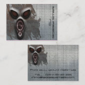 Carte de visite métallique frais de cri perçant du (Devant / Derrière)