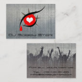 Carte de visite métallique frais d'oeil du DJ (Devant / Derrière)