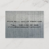 Carte de visite métallique frais du DJ (Dos)