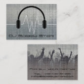 Carte de visite métallique frais du DJ (Devant / Derrière)