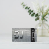 Carte de visite métallique frais du DJ (Debout devant)