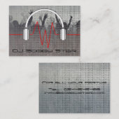 Carte de visite métallique frais du DJ (Devant / Derrière)