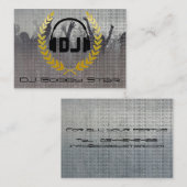 Carte de visite métallique frais du DJ avec le (Devant / Derrière)