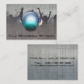 Carte de visite métallique frais du DJ avec le (Devant / Derrière)