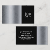 Carte de visite métallique gravé (Devant / Derrière)