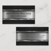 Carte De Visite Métallique | Métal foncé (Devant / Derrière)
