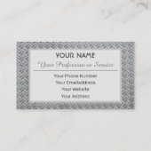 Carte de visite métallique motif en acier solide (Dos)