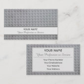 Carte de visite métallique motif en acier solide (Devant / Derrière)