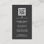 Carte De Visite Métallique noir et argenté élégant (Dos)