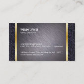 Carte De Visite Métallique / Or et cuir (Dos)