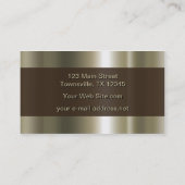 Carte De Visite Métallique poli moderne (Dos)