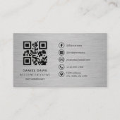 Carte de visite métallique pour directeur de compt (Devant)