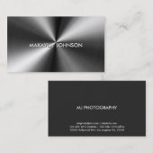 Carte De Visite Métallique professionnel moderne et minimal (Devant / Derrière)