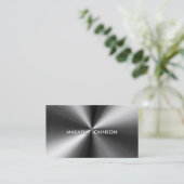 Carte De Visite Métallique professionnel moderne et minimal (Debout devant)