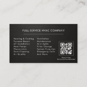 Carte de visite métallique QR Code pour services C (Dos)