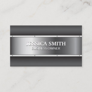 Carte De Visite Metallique   Rivets   Métal