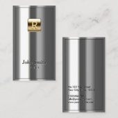 Carte de visite métallique royal de (Devant / Derrière)