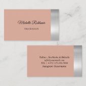 Carte De Visite Métallique simple à rôtir (Devant / Derrière)