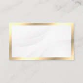 Carte De Visite Métallique simple cadre or (Dos)