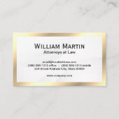 Carte De Visite Métallique simple cadre or (Devant)