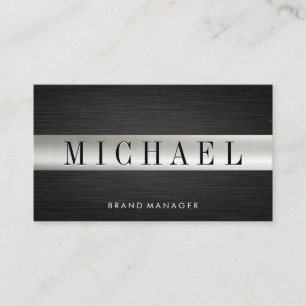 Carte De Visite Métallique   Texture métallique foncée