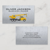 Carte De Visite Metallique | Véhicule de remorquage de constructio (Devant / Derrière)