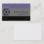 Carte De Visite Métallo violet noir - Logo Planètes et Lunes (Devant / Derrière)