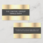 Carte De Visite Métallurgique | Bannière gris (Devant / Derrière)