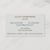 Carte De Visite Métallurgique brillant Personnalisable Texte et Co (Dos)