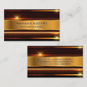 Carte De Visite Métallurgique Or Haute brillance (Devant / Derrière)