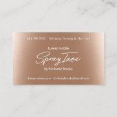 Carte De Visite Métallurie bronze brasage or tans script moderne (Dos)