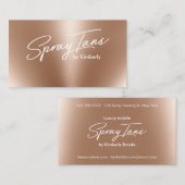 Carte De Visite Métallurie bronze brasage or tans script moderne (Devant / Derrière)