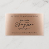 Carte De Visite Métallurie bronze brasage or tans script moderne (Dos)