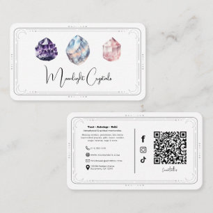 Carte De Visite Métaphysique Cristaux Quartz Réseaux Sociaux QR