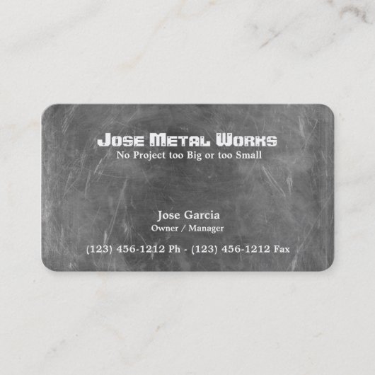 Carte De Visite Métaux ouvrés faits sur commande (Devant)