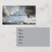 Carte De Visite Météo Nuages Stormy Ciel Ciel Ciel Nuages (Devant / Derrière)