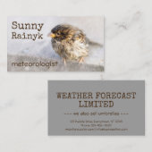 Carte De Visite Météo Prévision drôle Personnalisable (Devant / Derrière)